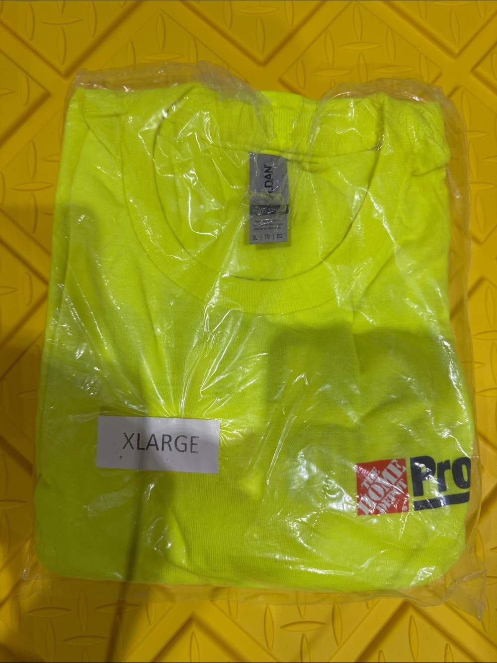 Gildan Neon Yellow Long-Sleeve Shirt